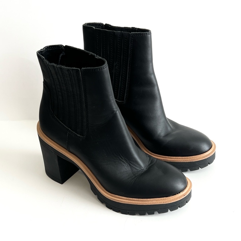 Dolce Vita Caster H2O Lug Sole Platform Leather Booties
